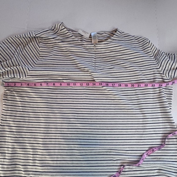 Liz Claiborne Woman Striped Knit Top | Size 3X | Navy & Ivory Long Sleeve - Picture 9 of 12